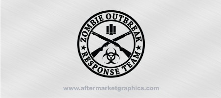 Zombie Outbreak Response Team Shotgun Cross Decal